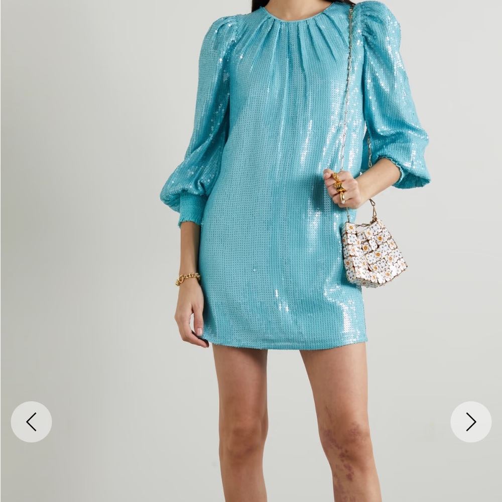 Alice & Olivia Pauletta sequined tulle mini dress